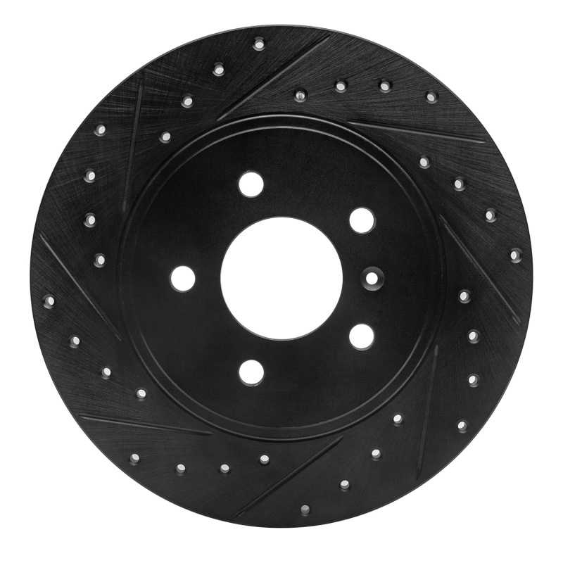 Buick Terraza Brake Rotor (1) - Rear Left - R1 Concepts - Drilled & Slotted - Black - 2005